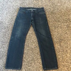 Levi Strauss men’s dark straight fit jeans, 32x32